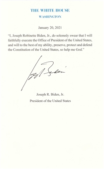 2021 Joe Biden Signed Copy of "The Presidential Oath of Office" (Beckett)
